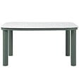 OVIALA - Table de jardin structure en aluminium 6 personnes L150x90cm vert - Nocera - vignette