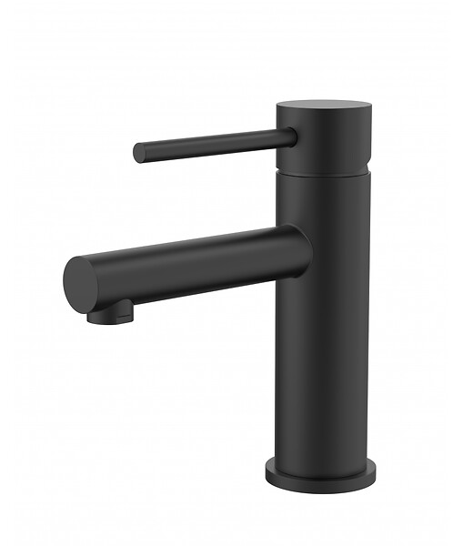 LUXURYBAIN - LuxuryBain, Robinet, mitigeur de lavabo rond design noir mat pour salle de bain - large