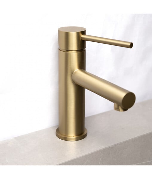 LUXURYBAIN - LuxuryBain, Robinet, mitigeur de lavabo design doré pour salle de bain - large