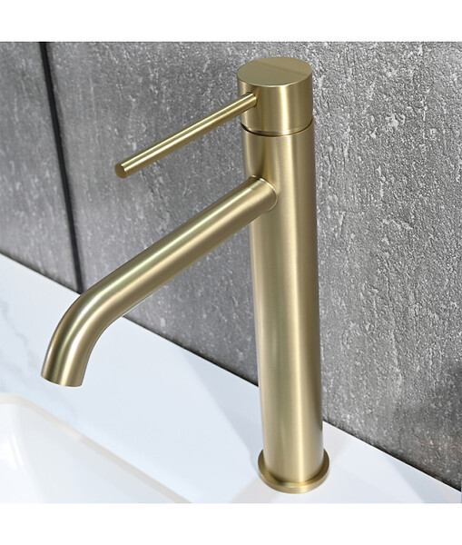 LUXURYBAIN - LuxuryBain, Robinet, mitigeur de lavabo design doré pour salle de bain - large