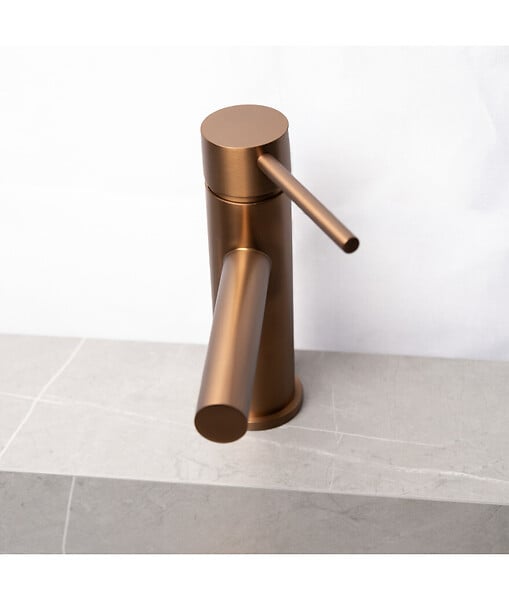 LUXURYBAIN - LuxuryBain, Robinet, mitigeur de lavabo design cuivré pour salle de bain - large
