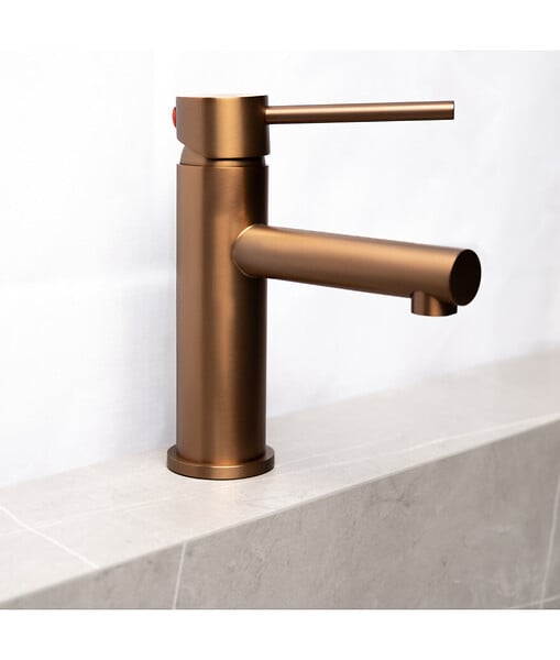 LUXURYBAIN - LuxuryBain, Robinet, mitigeur de lavabo design cuivré pour salle de bain - large
