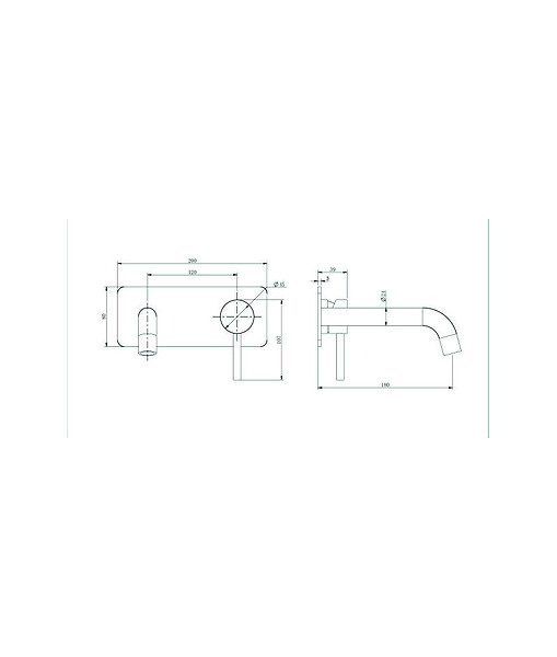 LUXURYBAIN - LuxuryBain, Robinet, mitigeur de lavabo encastré rond design noir mat pour sallle de bain - large