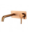 LUXURYBAIN - LuxuryBain, Robinet, mitigeur de lavabo encastré rond design cuivré pour salle de bain - vignette