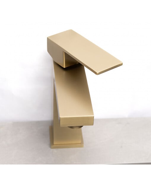 LUXURYBAIN - LuxuryBain, Robinet, mitigeur de lavabo design doré pour salle de bain - large