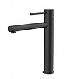 LUXURYBAIN - LuxuryBain, Robinet, mitigeur de lavabo réhaussé rond design noir mat pour salle de bain - vignette