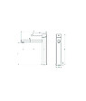 LUXURYBAIN - LuxuryBain, Robinet, mitigeur de lavabo réhaussé rond design noir mat pour salle de bain - vignette