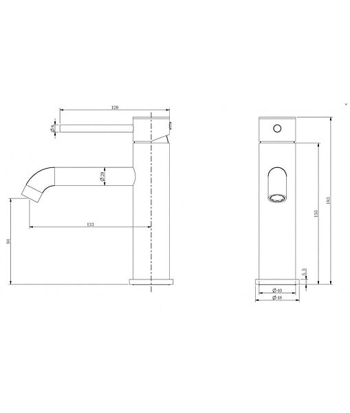 LUXURYBAIN - LuxuryBain, Robinet, mitigeur de lavabo design cuivré pour salle de bain - large