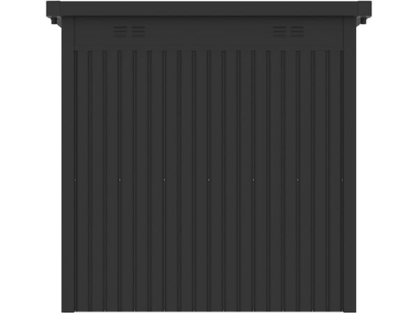 HABITAT ET JARDIN - Abri de jardin métal premium avec toit plat et porte battante "Lexinton" - 5,29 m² - Gris - large