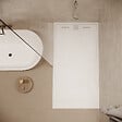 STANO - Receveur de douche 90 x 120 cm extra plat blanc SALVI en SoliCast® surface ardoisée - vignette
