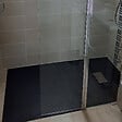 STANO - Receveur de douche 80 x 120 cm extra plat noir PIATTO en SoliCast® surface ardoisée - vignette