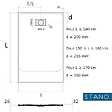 STANO - Receveur de douche 90 x 120 cm extra plat gris basalte PIATTO en SoliCast® surface ardoisée - vignette