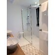 STANO - Receveur de douche 80 x 100 cm extra plat blanc PIATTO en SoliCast® surface ardoisée - vignette