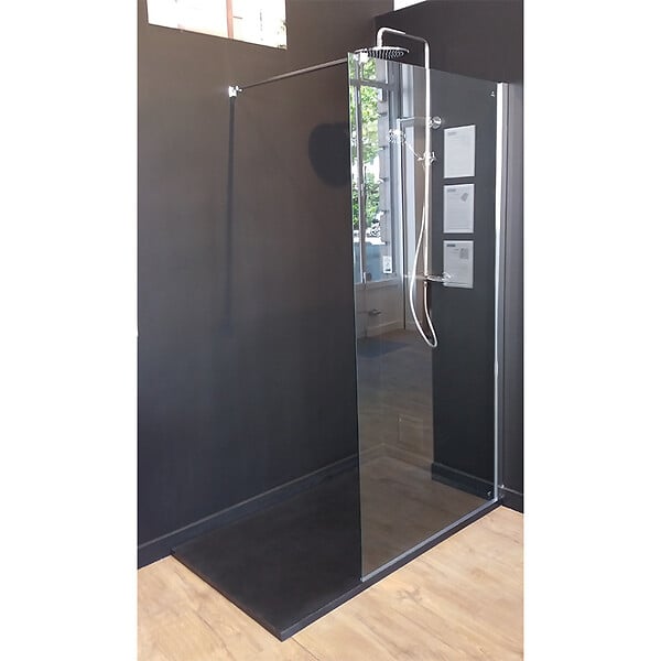 STANO - Receveur de douche 90 x 120 cm extra plat noir PIATTO en SoliCast® surface ardoisée - large