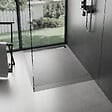 STANO - Receveur de douche 90 x 160 cm extra plat gris LUCIA en SoliCast® surface ardoisée - vignette