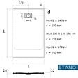 STANO - Receveur de douche 90 x 140 cm extra plat gris basalte PIATTO en SoliCast® surface ardoisée - vignette