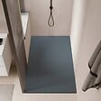 STANO - Receveur de douche 90 x 140 cm extra plat gris basalte PIATTO en SoliCast® surface ardoisée - vignette
