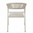 OVIALA - Chaise de jardin aluminium et rotin synthétique avec accoudoirs beige - Nocera - vignette
