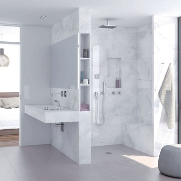 WEDI - Receveur à carreler FUNDO PRIMO écoulement centré - Carré : 1200 x 1200 x 40 mm- réf : 073735171 - WEDI - large
