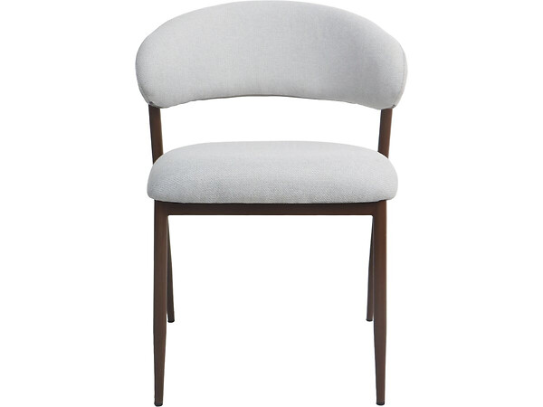 HABITAT ET JARDIN - Lot de 2 chaises de salle à manger en tissu et métal "Edena" - Gris clair - large