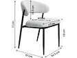 HABITAT ET JARDIN - Lot de 2 chaises de salle à manger en tissu et métal "Edena" - Gris clair - vignette