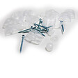MCCOVER - Lot 2 plaques polycarbonate ondulées PO 76/18 + 2 kits de fixation Translucide, l.90 cm, L.200 cm - vignette