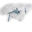 MCCOVER - Lot 5 plaques polycarbonate ondulées PO 76/18 + 5 kits de fixation Translucide, l.90 cm, L.200 cm - vignette