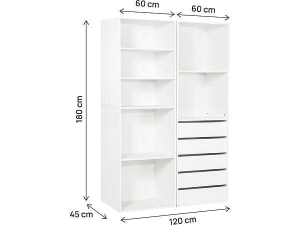 HABITAT ET JARDIN - Kit dressing " Opéra " modulable - 2 éléments - Blanc - large