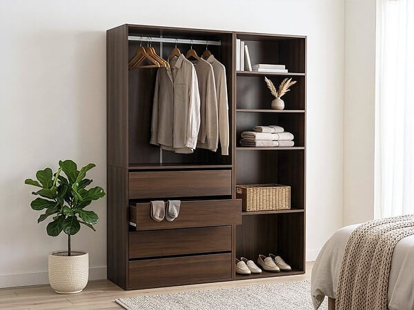 HABITAT ET JARDIN - Kit dressing " Opéra " modulable - 2 éléments - Marron - large