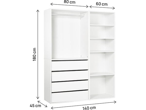 HABITAT ET JARDIN - Kit dressing " Opéra " modulable - 2 éléments - Blanc - large
