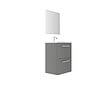 VIF - 2 tiroirs salle de bain MDF - Gris clair - l.50xP.35xH.18cm - vignette