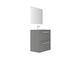 VIF - Set 2 tiroirs MDF - Gris clair - L.60xP.35xH.18cm - vignette