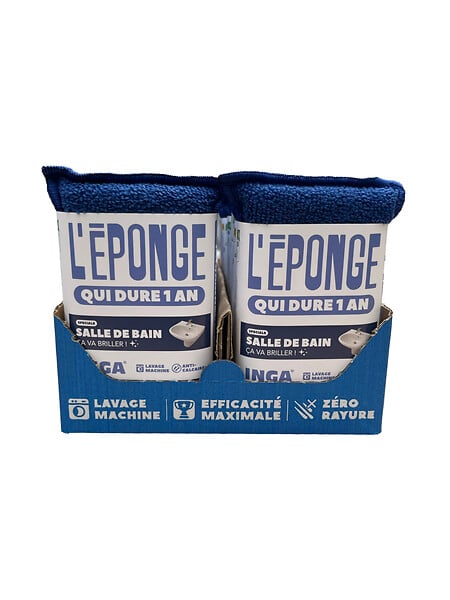 INGA - INGA - EPONGE LAVABLE SALLE DE BAIN BLEUE x1 - large