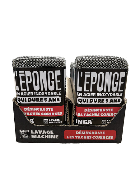 INGA - INGA - EPONGE LAVABLE MAILLE ACIER INNOXIDABLE x1 - large