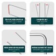 VOUNOT - Lot de 200 piquets de fixation pour jardin U 150x30mm en acier galvanise - vignette