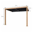 CONCEPT USINE - Pergola bioclimatique 3x3m adossée effet bois SIFNOS - vignette
