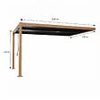 CONCEPT USINE - Pergola bioclimatique 4x3m adossée effet bois SIFNOS - vignette