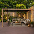 CONCEPT USINE - Pergola bioclimatique 4x3m adossée effet bois SIFNOS - vignette