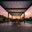 CONCEPT USINE - Pergola bioclimatique double 3x6 m noire PAROS - vignette