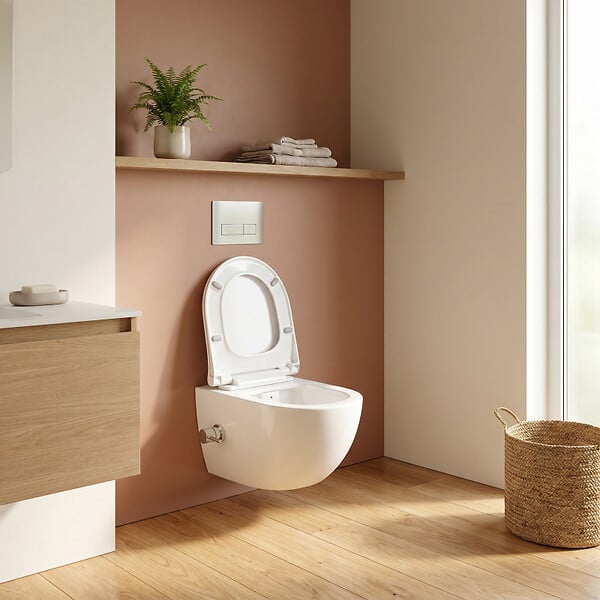 SWISS AQUA TECHNOLOGIES - Infinitio WC sans bride avec fonction bidet + Abattant softclose (SATINF011RREXPBFC) - large