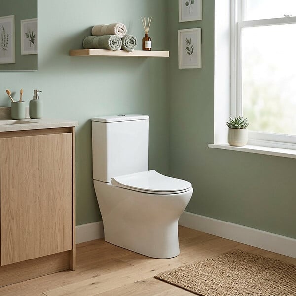 SIKO - Combi WC à poser sans bride, avec abattant slim softclose - remplissage par le côté (EUR990) - large