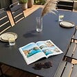 OVIALA - Ensemble table de jardin et 8 chaises en métal noir - Palavas - vignette