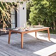 OVIALA - Table de jardin extensible bois d'eucalyptus 220-300cm 8 à 12 places - Arles - vignette