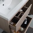 KIAMAMI VALENTINA - Meuble De Salle De Bains Suspendu De 90Cm Avec Lavabo A Gauche, Profondeur De 39Cm | Malaga - vignette