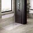 STANO - Receveur de douche 80 x 90 cm extra plat PURE en résine surface ardoisée gris Grille inox - vignette