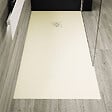 STANO - Receveur de douche 90 x 180 cm extra plat PURE en résine surface ardoisée beige Grille beige - vignette