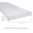 MCCOVER - Profil polycarbonate de bordure et obturation Transparent, ep.10 mm, L.210 cm - vignette