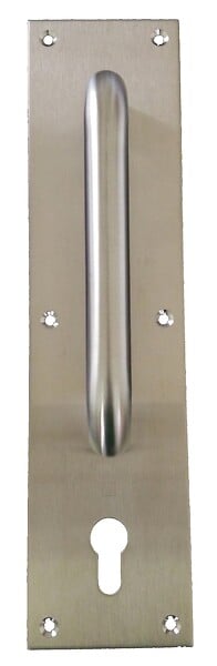 HERACLES - Poignée sur plaque tirage clé I inox brossé - HERACLES - B-INOX-PT902 - large