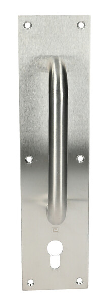 HERACLES - Poignée sur plaque tirage clé I inox brossé - HERACLES - B-INOX-PT902 - large
