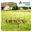 VOUNOT - Kit cloture filet a poules PE avec piquets 30m vert - vignette